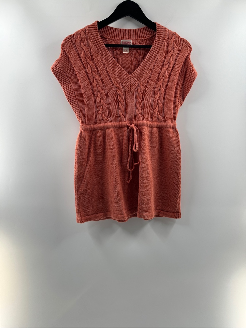 Mossimo Supply Co Orange Cable Knit Drawstring Sweater Top – Women's Large